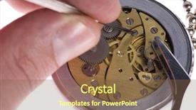  Presentation with precision - Theme featuring watchmaker or repair man background and a tawny brown colored foreground