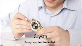  Presentation with craftsman - Slides featuring norology - watchmaker watch repair craftsman repairing background and a lemonade colored foreground