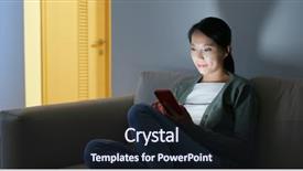  Presentation with mobile use - Presentation theme consisting of watchnight - woman use of mobile phone background and a wine colored foreground