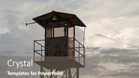  Presentation with bushland - Amazing presentation design having watchpost-on-a-bushland backdrop and a gray colored foreground