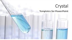  Presentation with test - Amazing PPT layouts having water - laboratory test tubes backdrop and a white colored foreground