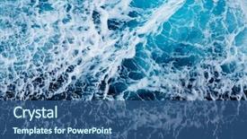  Presentation with sailing ship - Audience pleasing presentation theme consisting of water - rapid sea while sailing ship backdrop and a ocean colored foreground