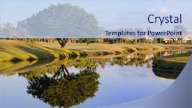  Presentation with reflection lgbtq - Beautiful PPT theme featuring living water - tree and it's reflection backdrop and a sky blue colored foreground