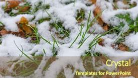  Presentation with spring water - Audience pleasing slide deck consisting of water - white snow and ice backdrop and a tawny brown colored foreground