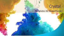  Presentation with ink - Amazing PPT theme having water abstract background collection backdrop and a yellow colored foreground