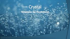  Presentation with sparkling - Amazing PPT theme having water abstract backdrop and a teal colored foreground
