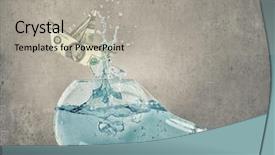  Presentation with water ship - Colorful PPT layouts enhanced with water and dollar ship floating backdrop and a light gray colored foreground