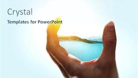  Presentation with water environment - Beautiful PPT theme featuring water-and-environment-issues-concept backdrop and a cool aqua colored foreground