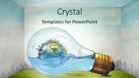  Presentation with earth science - Theme featuring water and floating earth background and a lemonade colored foreground