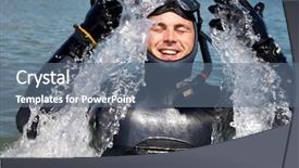  Presentation with air - Slides with water and gasping for air background and a ocean colored foreground