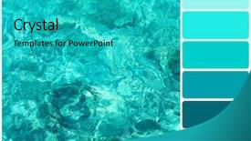  Presentation with clear colors - Beautiful slide deck featuring water and palette of colors backdrop and a teal colored foreground