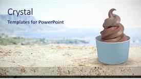  Presentation with cakes cupcake - Cool new slide set with water animation - 3d composite image backdrop and a sky blue colored foreground