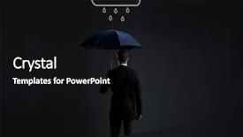  Presentation with rain animation - Audience pleasing slide deck consisting of water animation - businessman with umbrella standing backdrop and a black colored foreground
