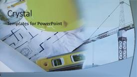  Presentation with animation - Beautiful presentation featuring water animation - studio shoot of a crane backdrop and a yellow colored foreground