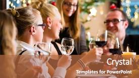  Presentation with toasting - PPT theme enhanced with water at christmas eve background and a red colored foreground