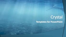  Presentation with water woman swimming underwater - Amazing theme having water background for underwater theme backdrop and a light blue colored foreground