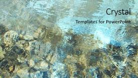  Presentation with reflection - PPT theme featuring water background background and a light blue colored foreground