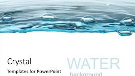  Presentation with water - Presentation theme featuring water background background and a white colored foreground