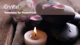  Presentation with relaxing - Slide deck having water balance - beautiful relaxing set on wooden background and a  colored foreground