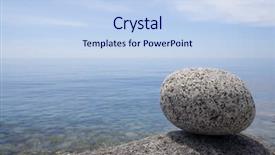  Presentation with granite - Audience pleasing slides consisting of water balance - granite stones at sea coast backdrop and a sky blue colored foreground