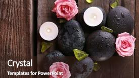  Presentation with balance - Audience pleasing PPT theme consisting of water balance - relaxing set on wooden background backdrop and a wine colored foreground