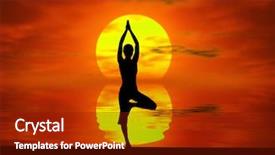  Presentation with balance - Beautiful PPT layouts featuring water balance - silhouette of a woman doing backdrop and a  colored foreground