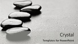  Presentation with zen stones - Cool new presentation with cute young woman holding an apple at the background of maple leaves backdrop and a red colored foreground