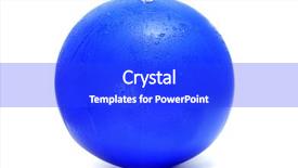  Presentation with white blue vapor trail - Cool new theme with water balls - blue beach ball isolated backdrop and a cobalt blue colored foreground