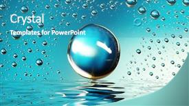  Presentation with colored - Amazing slide deck having water balls - colored drops on the glass backdrop and a teal colored foreground