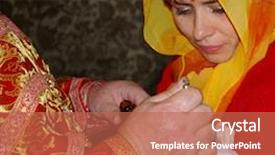  Presentation with child brain baby brain - Colorful presentation theme enhanced with water baptism - child rite orthodoxy minister godmother backdrop and a red colored foreground