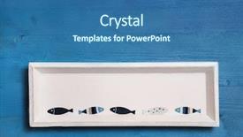  Presentation with baptism - Slide set enhanced with water baptism - wooden blue background background and a ocean colored foreground