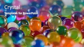  Presentation with water beads - PPT theme with water-beads-close-up-abstract background and a ocean colored foreground