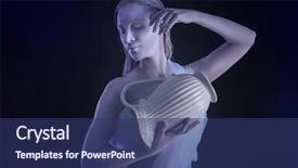  Presentation with aquarius - Slide set enhanced with water birth - beautiful young woman with amazing background and a ocean colored foreground