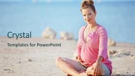  Presentation with water birth - Audience pleasing PPT layouts consisting of water birth - portrait of beautiful pregnant woman backdrop and a light blue colored foreground