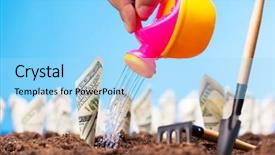  Presentation with money - Slide deck consisting of  background and a  colored foreground.