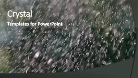  Presentation with rain water - Audience pleasing slide deck consisting of water blob - abstract textured white bar rain backdrop and a gray colored foreground