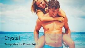  Presentation with catholic couple silhouette of young - PPT theme consisting of water body - happy attractive young couple background and a light blue colored foreground