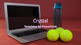  Presentation with water technology - Slides featuring water bottle against maroon background and a wine colored foreground