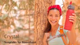  Presentation with summer drinking water - Slide deck enhanced with water-bottle-to-bring background and a coral colored foreground