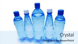 Presentation with portfolio - PPT theme having water bottles isolated on the white background- more from these series in my portfolio background and a light blue colored foreground