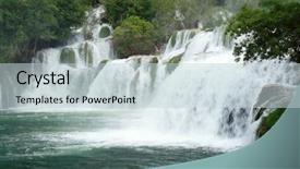  Presentation with croatia split - Audience pleasing PPT theme consisting of water buble - krka waterfalls croatia backdrop and a lemonade colored foreground