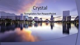  Presentation with orlando florida usa downtown city - Theme featuring water building - orlando florida usa downtown city background and a light blue colored foreground