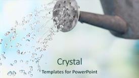  Presentation with rain - Presentation enhanced with water can watering flowers background and a sky blue colored foreground