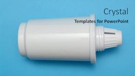  Presentation with clean water - Colorful PPT theme enhanced with water-cartridge-clean-filter backdrop and a light blue colored foreground