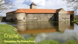  Presentation with czech republic - Amazing presentation having water-castle-svihov-czech-republic backdrop and a tawny brown colored foreground