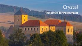  Presentation with czech republic - PPT theme enhanced with water-castle-svihov-near-klatovy background and a teal colored foreground