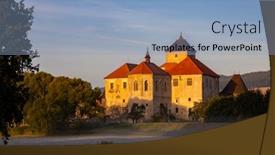  Presentation with czech republic - PPT layouts consisting of water-castle-svihov-near-klatovy background and a light blue colored foreground