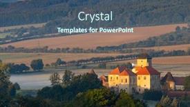  Presentation with czech republic - Presentation design consisting of water-castle-svihov-near-klatovy background and a ocean colored foreground