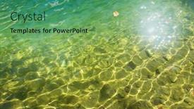  Presentation with ripple - Amazing slide deck having water caustic ripple in clear river as nature background backdrop and a ocean colored foreground