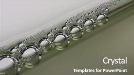  Presentation with liquid - Amazing presentation theme having water chemistry - bubbles in liquid - abstract backdrop and a gray colored foreground
